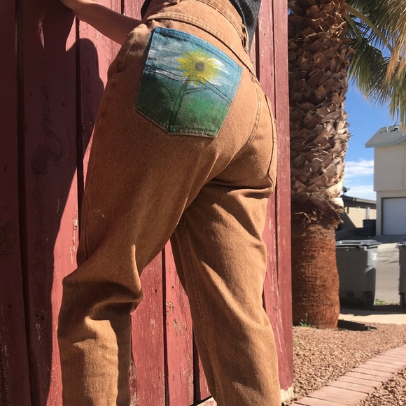 Custom Painted Mom Jeans! - Picture 2 of 2